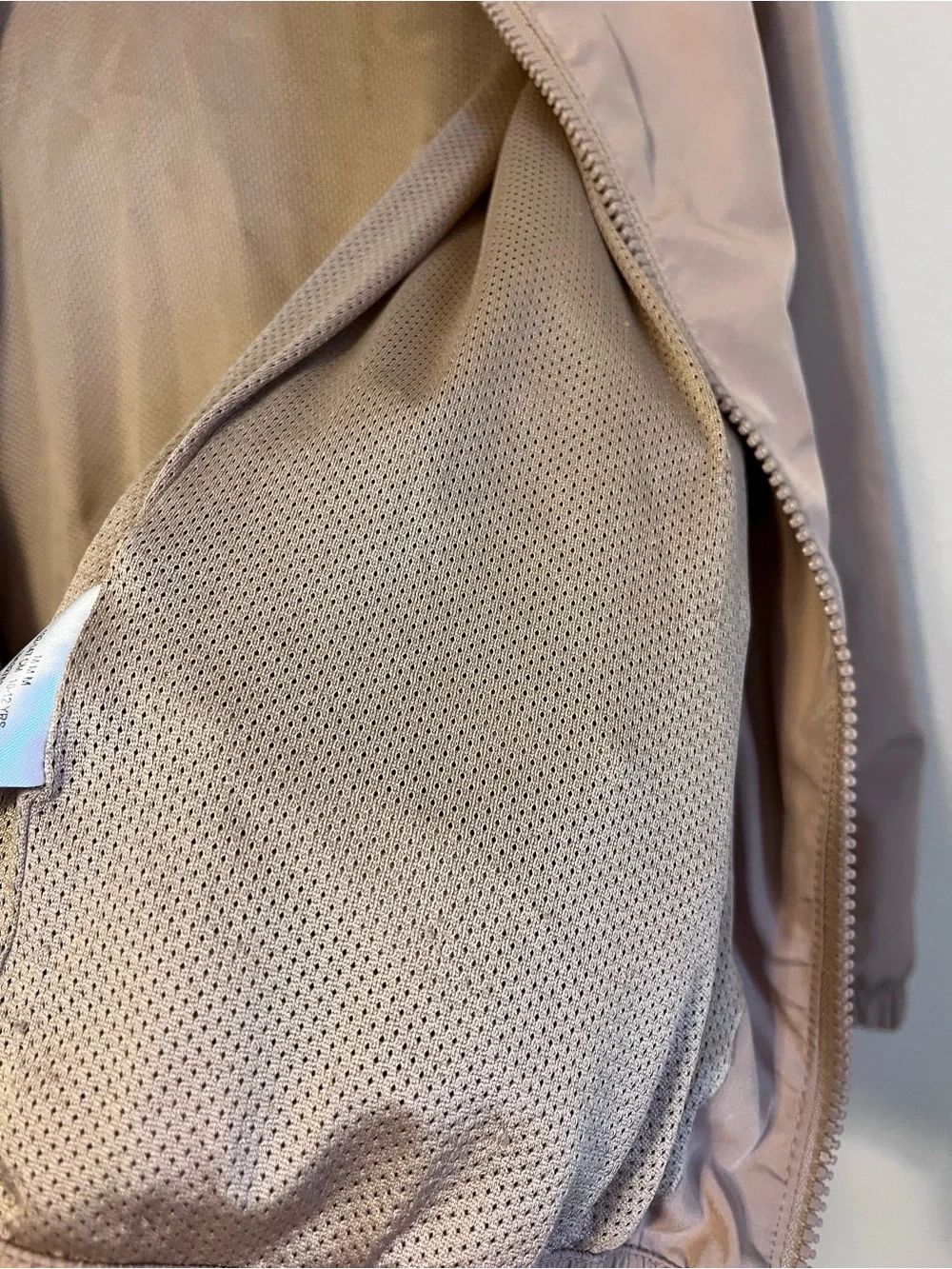 Boys Jordan Hooded Windbreaker Jacket in Tan/Hemp Colorway